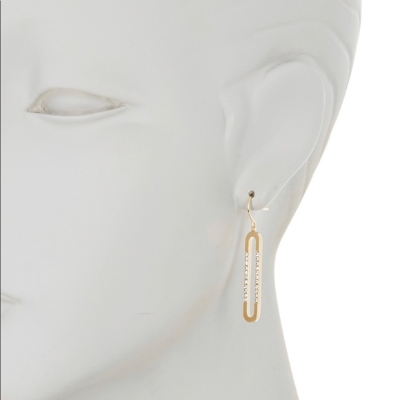 EXCLUSIVE NORDSTROM SMALL EARRINGS PAVE OVAL DROP - Picture 4 of 4